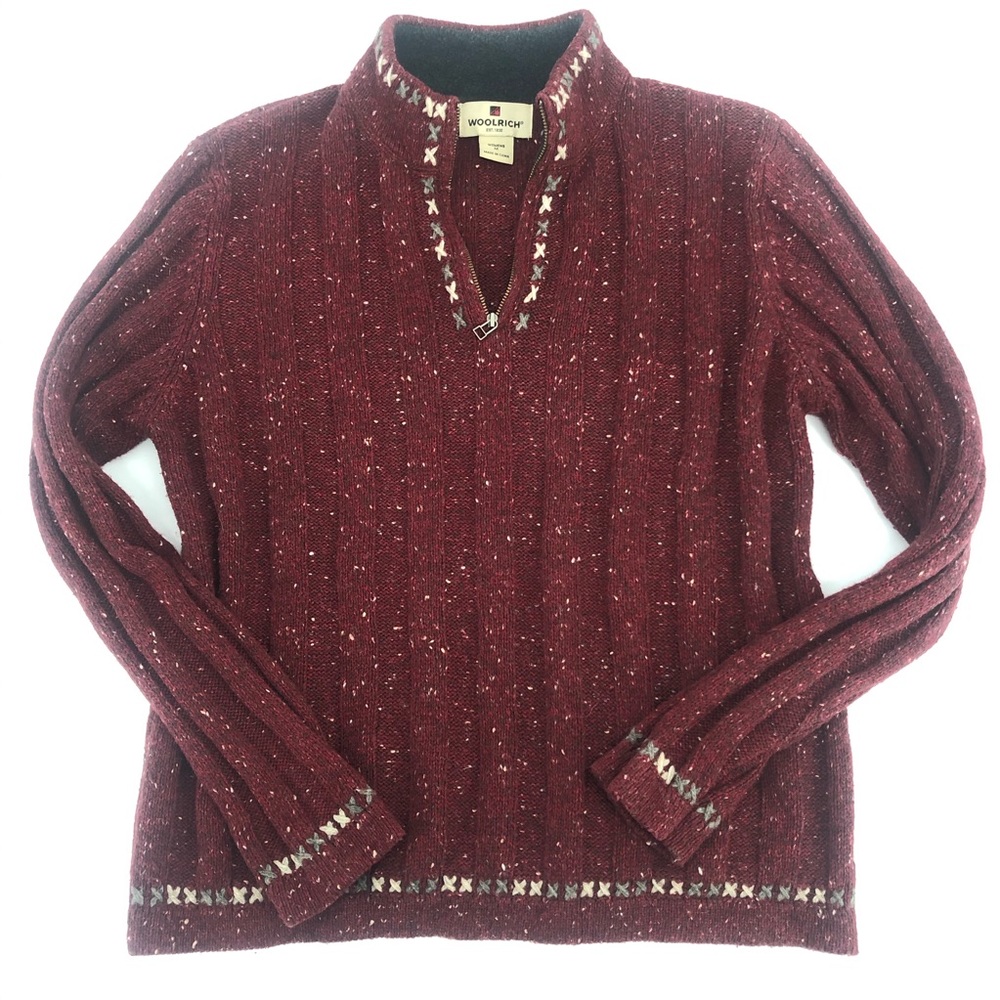 🎈 Woolrich Ruby Heather Ribbed  Sweater Pullover